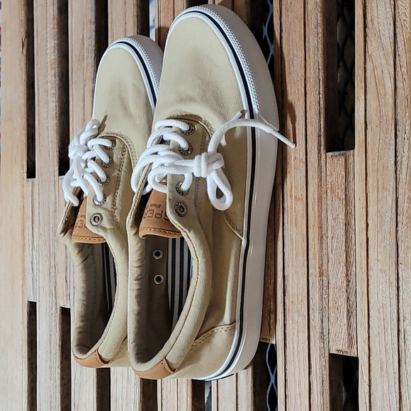 Sperry Striper II CVO Canvas Boat Shoes - Tan, Men's 8.5 - Picture 2 of 5